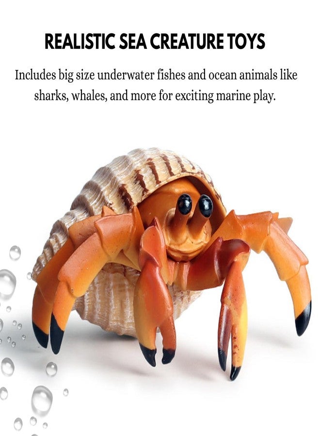 Mallexo Big Size Realistic Underwater Fishes Animal Figures Set for Kids 3+| 6PCs Sea Water Creatures Animals for Boys and Girls Action Figurine Toys Playset Educational & Learning Toy Birthday Gifts - Image 2
